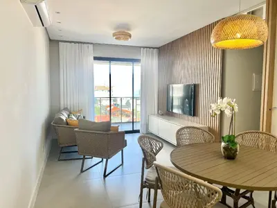 Uma área de estar em Piscina no condominio! Apto em Palmas! OJ04I