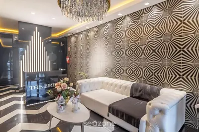 A planta de Apartamento c/ Churrasqueira 600m da Praia ETP1002