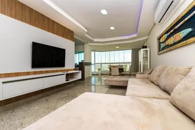 A planta de Praia de Fora 101 – Lindo Apartamento com Vista Panorâmica para o Mar na Praia de Quatro Ilhas.