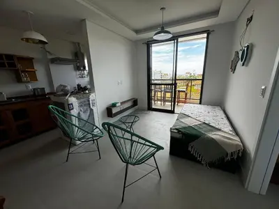 Uma cama ou camas num quarto em Cód 100 - Apartamento de 1suíte com spa e piscina