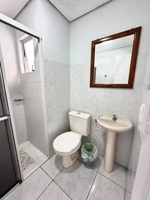 Uma casa de banho em Apartamento Térreo Praia de Bombinhas SC