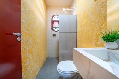 Uma casa de banho em #28-Z - (Refúgio e Mar) Hospedagem em Canto Grande, Bombinhas