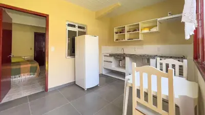 Uma cama ou camas num quarto em #41-B - (Refúgio e Mar) Hospedagem em Canto Grande, Bombinhas