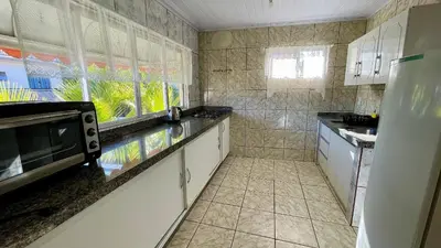A cozinha ou kitchenette de #44-CG - (Refúgio e Mar) Hospedagem em Canto Grande, Bombinhas