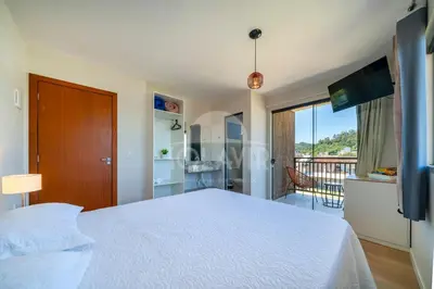 Uma cama ou camas num quarto em Suíte 1 (Ala pôr do sol) - Residencial Solavir