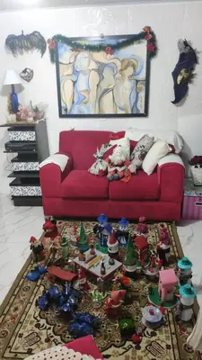 Uma área de estar em Casa Confortável , espaçosa, proximo da praia