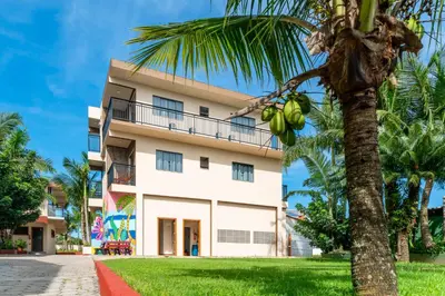 O edifício onde a casa de férias está situado
