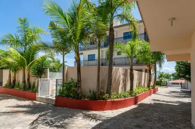 O edifício onde a casa de férias está situado