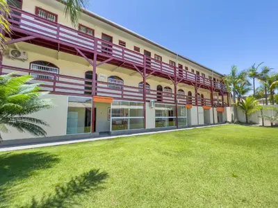 O edifício onde a casa de férias está situado
