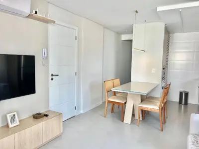 A cozinha ou kitchenette de Lindo! Apto à 150 m. do Mar! NV05I