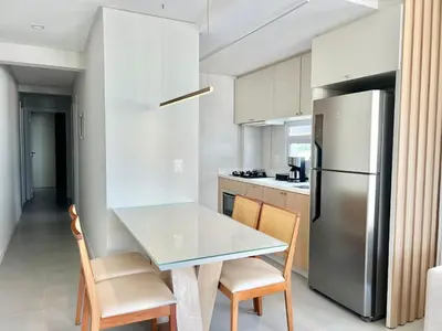 A cozinha ou kitchenette de Lindo! Apto à 150 m. do Mar! NV05I