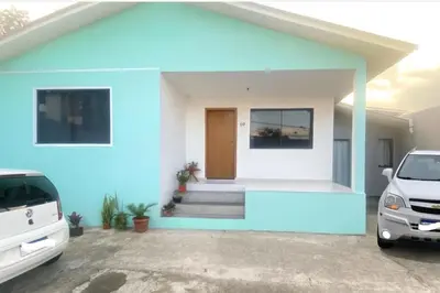 O edifício onde a casa de férias está situado