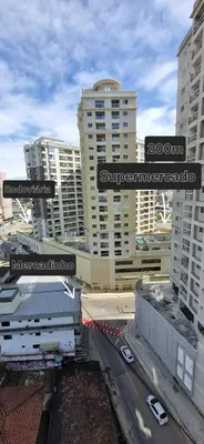 Uma vista geral de Itapema ou a vista da cidade a partir do apartamento