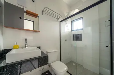 Uma casa de banho em Studio Mar Bombinhas