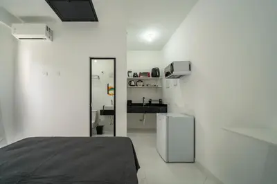 A cozinha ou kitchenette de Studio Mar Bombinhas