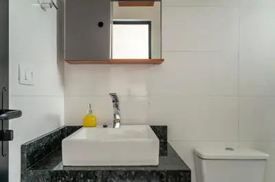 Uma casa de banho em Studio Mar Bombinhas