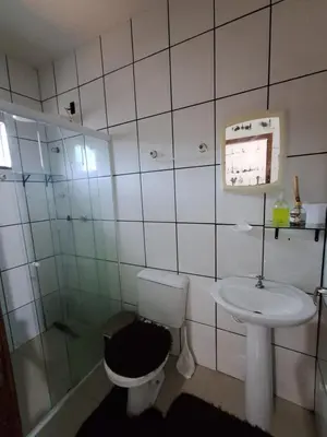 Uma casa de banho em Apartamento Verde Mar