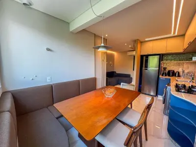 A cozinha ou kitchenette de Apartmento luxo Itapema SC