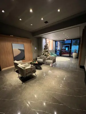 Uma área de estar em Apartamento de luxo novíssimo em meia praia itapema