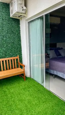 Uma cama ou camas num quarto em Cobertura Colibri
