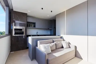 A planta de 1142 Elegance Flat Praia de Bombas Piscina