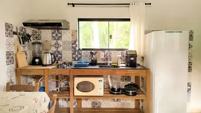 A cozinha ou kitchenette de ROD_01 Monoambiente confotable para parejas