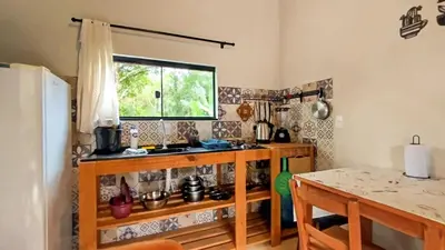A cozinha ou kitchenette de ROD_02 Monoambiente confotable para parejas