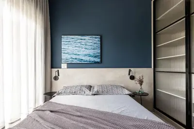 Uma cama ou camas num quarto em Apto novo e confortável em Canto Grande, Bombinhas