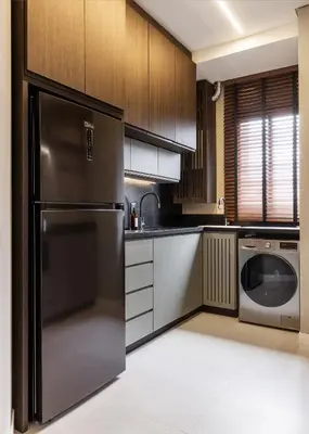 A cozinha ou kitchenette de Apto novo e confortável em Canto Grande, Bombinhas