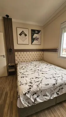Uma cama ou camas num quarto em Falcão - 100 mts praia de Bombas