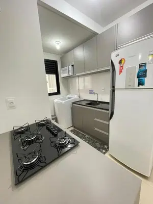 A cozinha ou kitchenette de Ap na Praia de Palmas Gov Celso Ramos SC