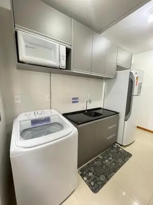A cozinha ou kitchenette de Ap na Praia de Palmas Gov Celso Ramos SC