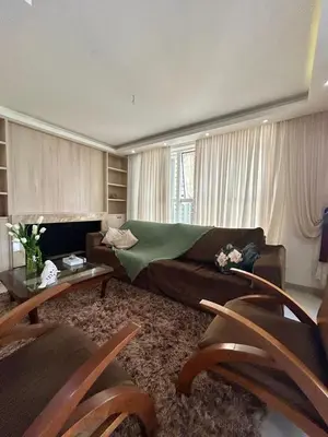 Uma cama ou camas num quarto em Apto luxuoso próximo ao mar