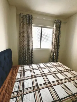 Uma cama ou camas num quarto em Mirante do mar