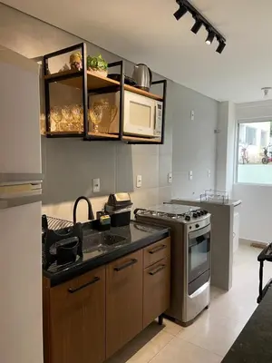 A cozinha ou kitchenette de Apto no Caminho das Praias