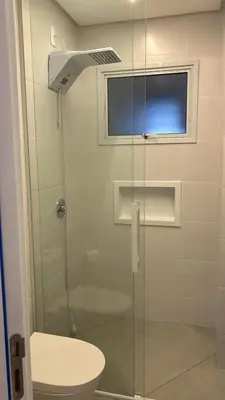Uma casa de banho em Apartamento praia de Palmas