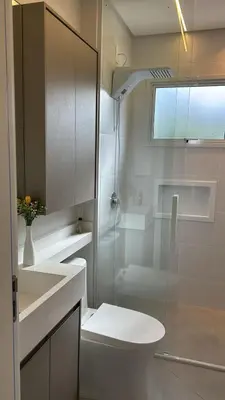 Uma casa de banho em Apartamento praia de Palmas