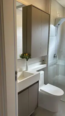 Uma casa de banho em Apartamento praia de Palmas