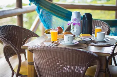 As opções de pequeno-almoço disponíveis para os hóspedes de Cabanas Do Araçá Villa