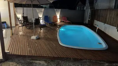 A piscina em ou perto de Hospedagem da Marli Bombinhas