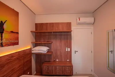 A planta de Apartamento Exclusivo a 600m da Praia de Palmas Piscina Banheira de Imersão aquecida rede