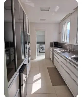 A cozinha ou kitchenette de Apartamento lindo de Frente para o Mar