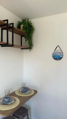 A planta de House Box 01 a 950 mt do mar, ar- condicionado, TV smart, cozinha privativa