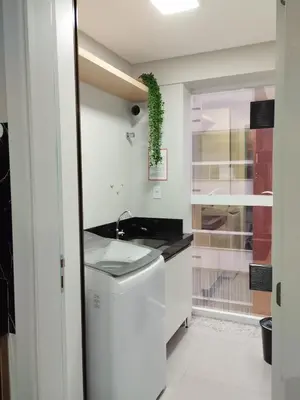 A cozinha ou kitchenette de Apartamento Meia Praia
