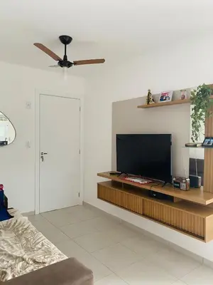Uma televisão e/ou sistema de entretenimento em Apartamento em Itapema!