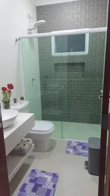 Uma casa de banho em Casa Entre Verde e Mar Praia do Mariscal