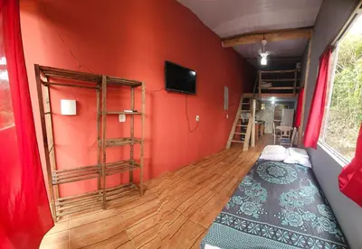 Uma cama ou camas num quarto em Refúgio da Conceição