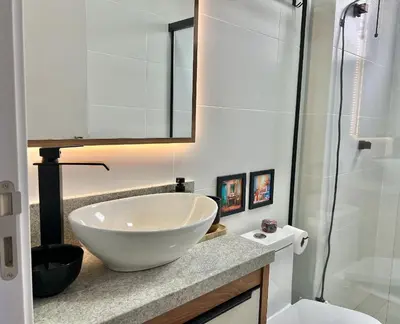 Uma casa de banho em Perfeito! Apto estiloso em Palmas - NI01I