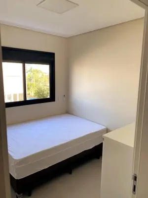 Uma cama ou camas num quarto em Apto 3 quartos a 70 metros da praia de Palmas SC