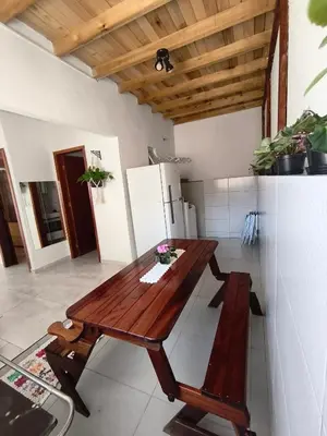 A planta de Casa charmosa e aconchegante